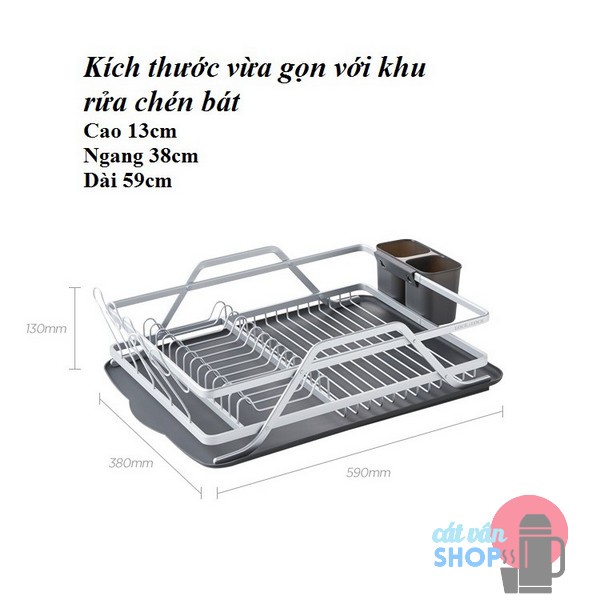 Kệ chén dĩa , kệ úp Lock&Lock chất liệu nhôm nhẹ chắc chắn LDR205