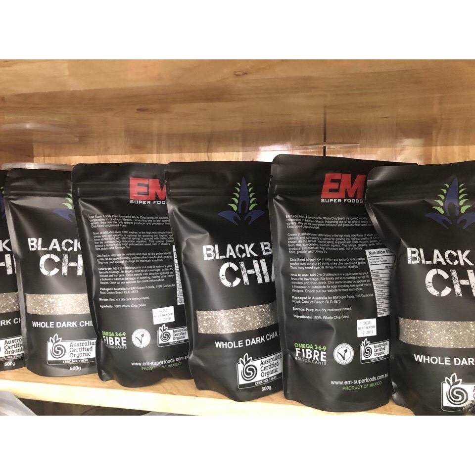 Hạt Chia ÚC BLACK BAG CHIA 500g