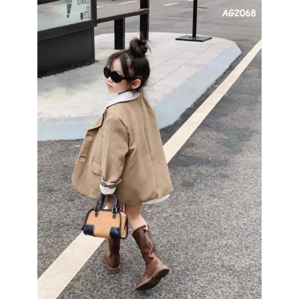 Áo Khoác Blazer Trendy Style Hàn Cho Bé Gái Từ 9-35kg