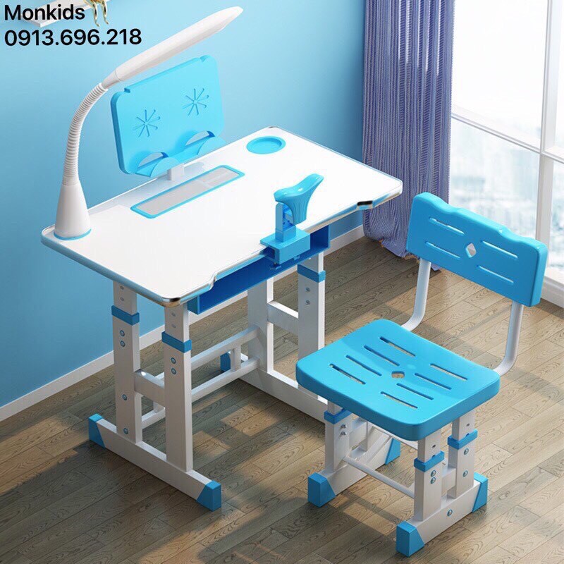 ( Sẵn Hàng ) Bàn Ghế Học Sinh Chống Gù, Chống Cận M1 ( Tặng kèm Đồng Hồ + Gía Đọc Sách + Chống cằm ) | BigBuy360 - bigbuy360.vn