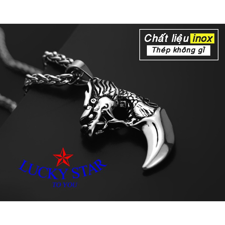 Mặt dây chuyền nanh rồng cá tính thời trang