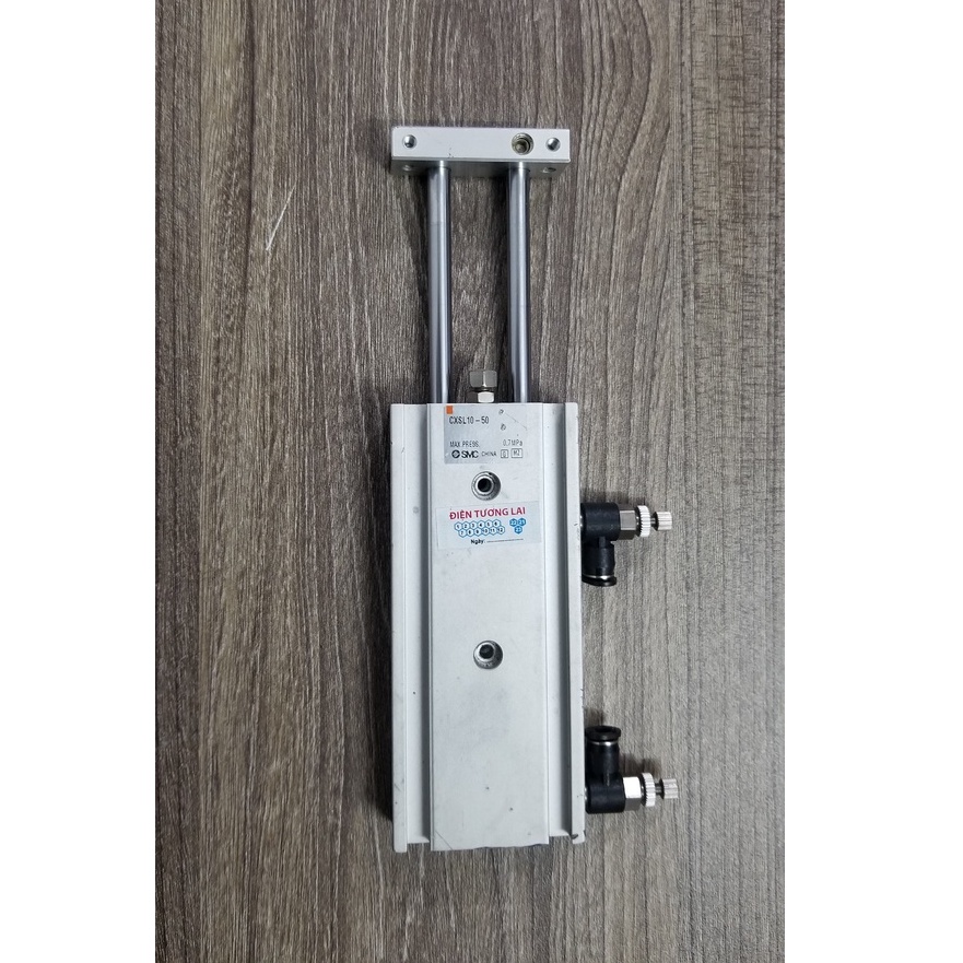 Xi lanh 2 ty SMC CXSL10-50 hành trình 50mm + Tặng đầu nối khí nén