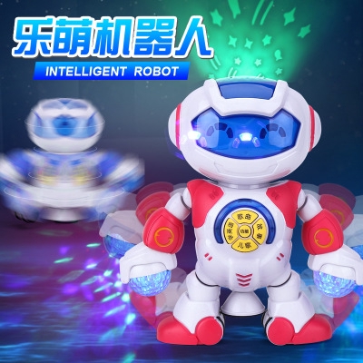 Đồ Chơi Robot Điện Tử Nhảy Múa Xoay 360 Độ Có Đèn Và Nhạc Cho Bé