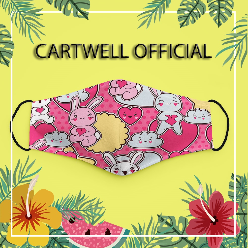 Khẩu trang dễ thương hoạt hình đáng yêu vui nhộn thú cưng cute Hình Đẹp CARTWELL phòng ô nhiễm chất liệu vải mềm dễ thở