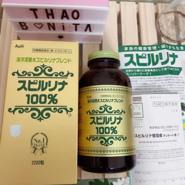 100 viên Tảo xoắn Nhật đắp mặt + uống- Chính hãng, kèm clip khui hộp