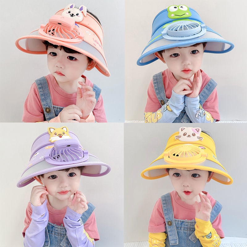 Mũ Lưỡi Trai Có Quạt Làm Mát Mùa Hè Cho Bé
