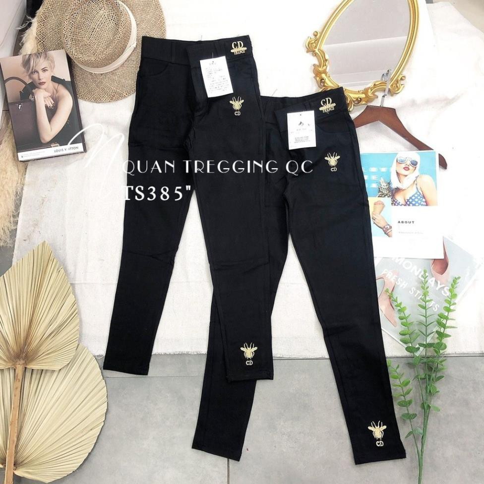 QUẦN TREGGING THÊU 2 ONG CD CAO CẤP TS385 ⚡ HÀNG ĐẸP ⚡