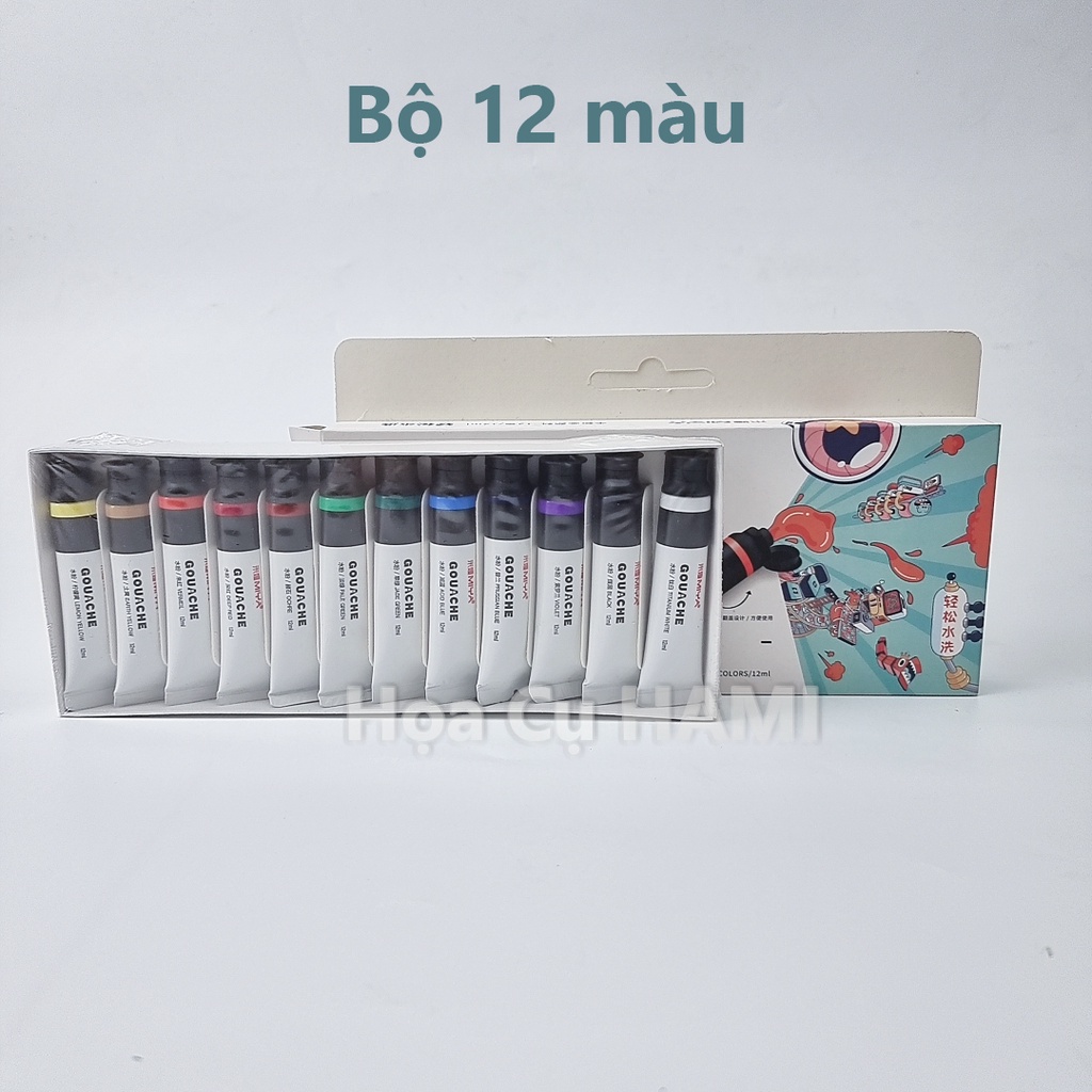 Set Gouache Miya dạng tuýp 12ml (Mới)