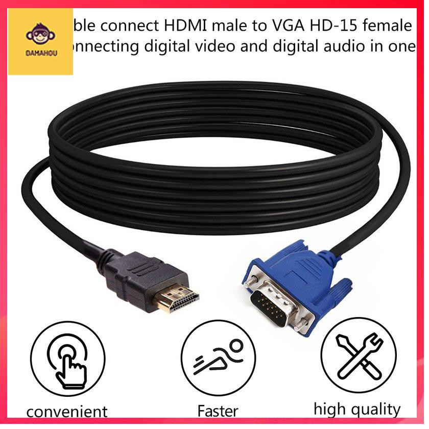 Cáp chuyển đổi HDMI sang VGA chuyên dụng cho laptop/ máy tính bảng