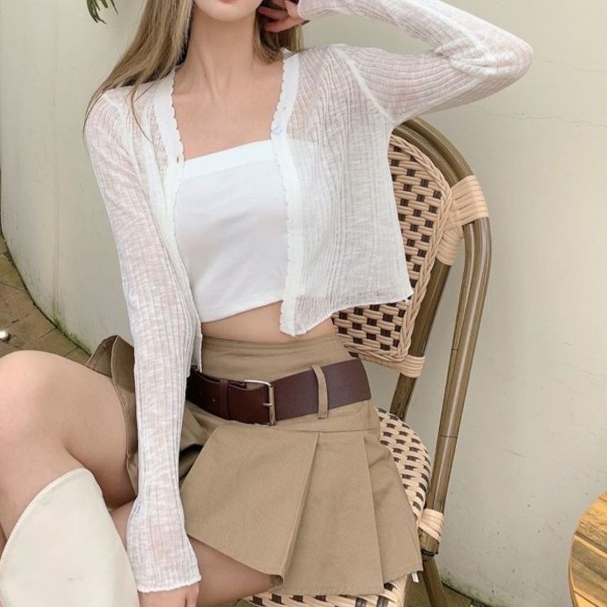 Áo Khoác cardigan Mỏng Dài Tay Chống Nắng Thời Trang Mùa Hè Cho Nữ