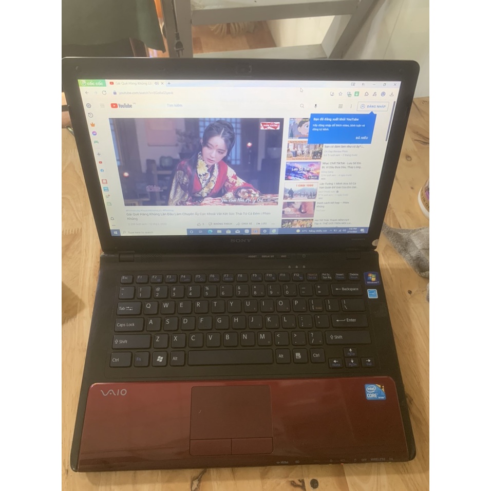 Laptop SONY VAIO VPCCW21FX ,CPU I5-520, Ram 4GB , SSD 128GB , Màn Hình 14icnh LED