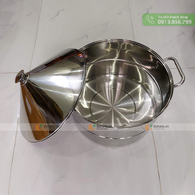 Bộ nồi inox tráng bánh cuốn đa năng 40cm