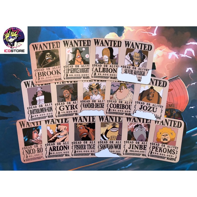 Bộ Thẻ Toonies One Piece Truy Nã trọn bộ 90 thẻ khác nhau