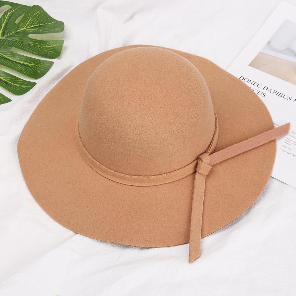 Nón rộng vành gắn nơ đáng yêu cho bé gái