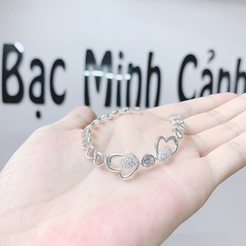 Lắc Tay Bạc Ta Trái Tim Yêu Thương - Minh Canh Jewelry