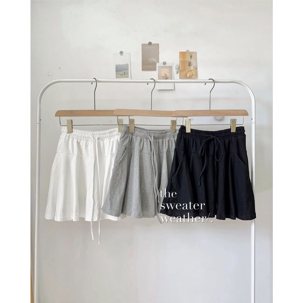 Quần đùi nữ quần short giả chân váy cạp chun chất  mát | BigBuy360 - bigbuy360.vn