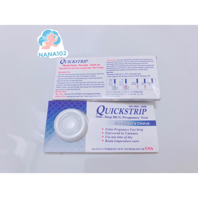 Que thử thai Quickstrip phát hiện thai sớm