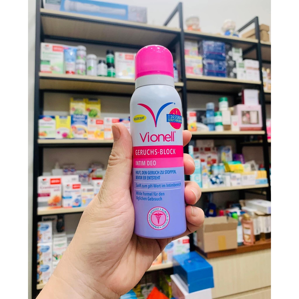 MẪU MỚI - Vionell Xịt Thơm và khử mùi vùng kín của Nữ hàng Đức