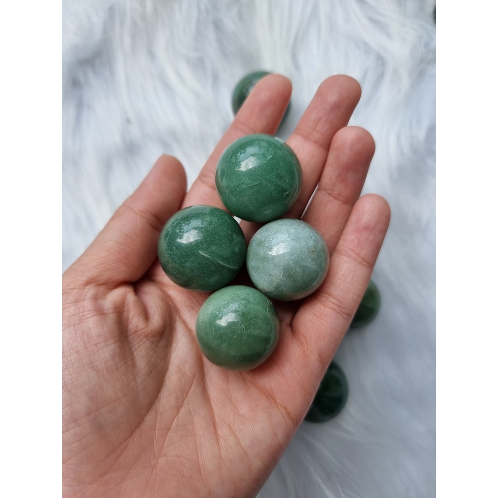Cầu đá Green Aventurine mini làm Grid, thanh tẩy Tarot, Reiki, thiền định, phong thủy