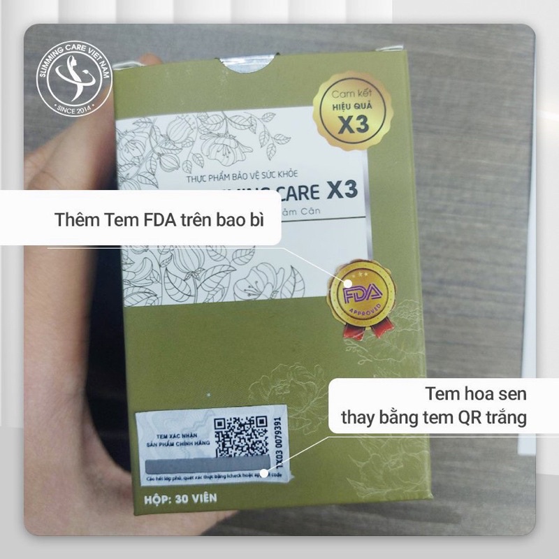 Viên Thảo Mộc Giảm Cân Slimming Care X3 Chính Hãng Giảm Cân Cấp Tốc An Toàn - Hộp 30 Viên Tặng Kèm Viên Rau Củ Detox