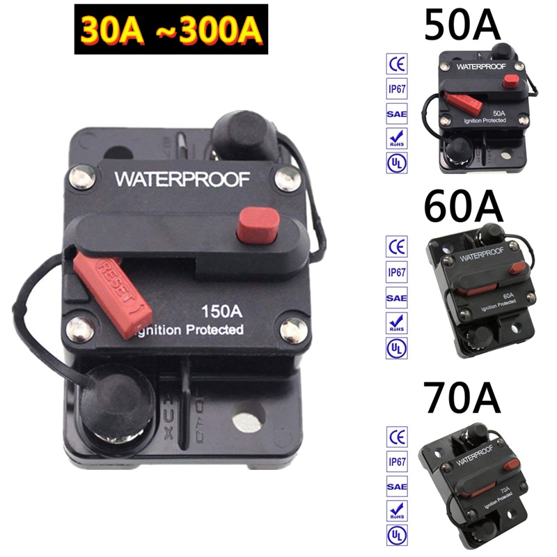 Cầu Chì Chống Thấm Nước 30A 40A 50A 60A 70A 80A 100A 150A 200A 250A 300A DC 12-48V DC
