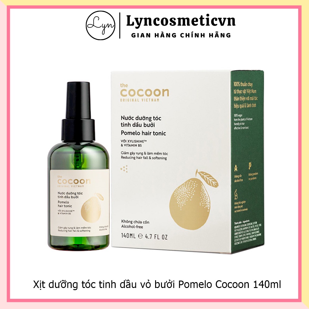 Nước Dưỡng Tóc Giảm Gãy Rụng Và Làm Mềm Tóc Tinh Dầu Bưởi The Cocoon Pomelo Hair Tonic 140ml