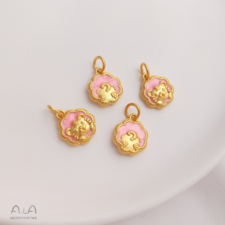 Hạt Đá Hình Sư Tử Nhiều Màu Sắc Dùng Làm Trang Sức diy