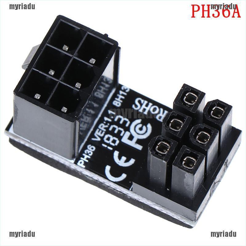 Đầu chuyển đổi kết nối cung cấp nguồn 6Pin 180 độ cho thẻ đồ họa