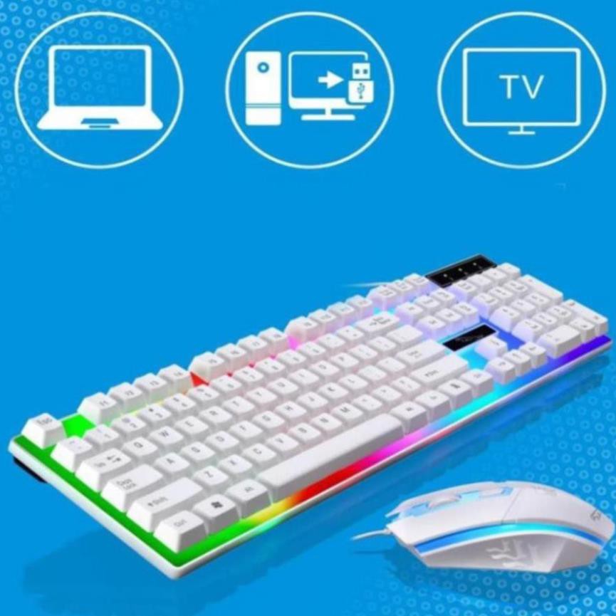 Bộ bàn phím máy tính giả cơ G21 kèm chuột chơi game cực đỉnh, bàn phím có đèn led dành cho game thủ - 93STORE - Freeship