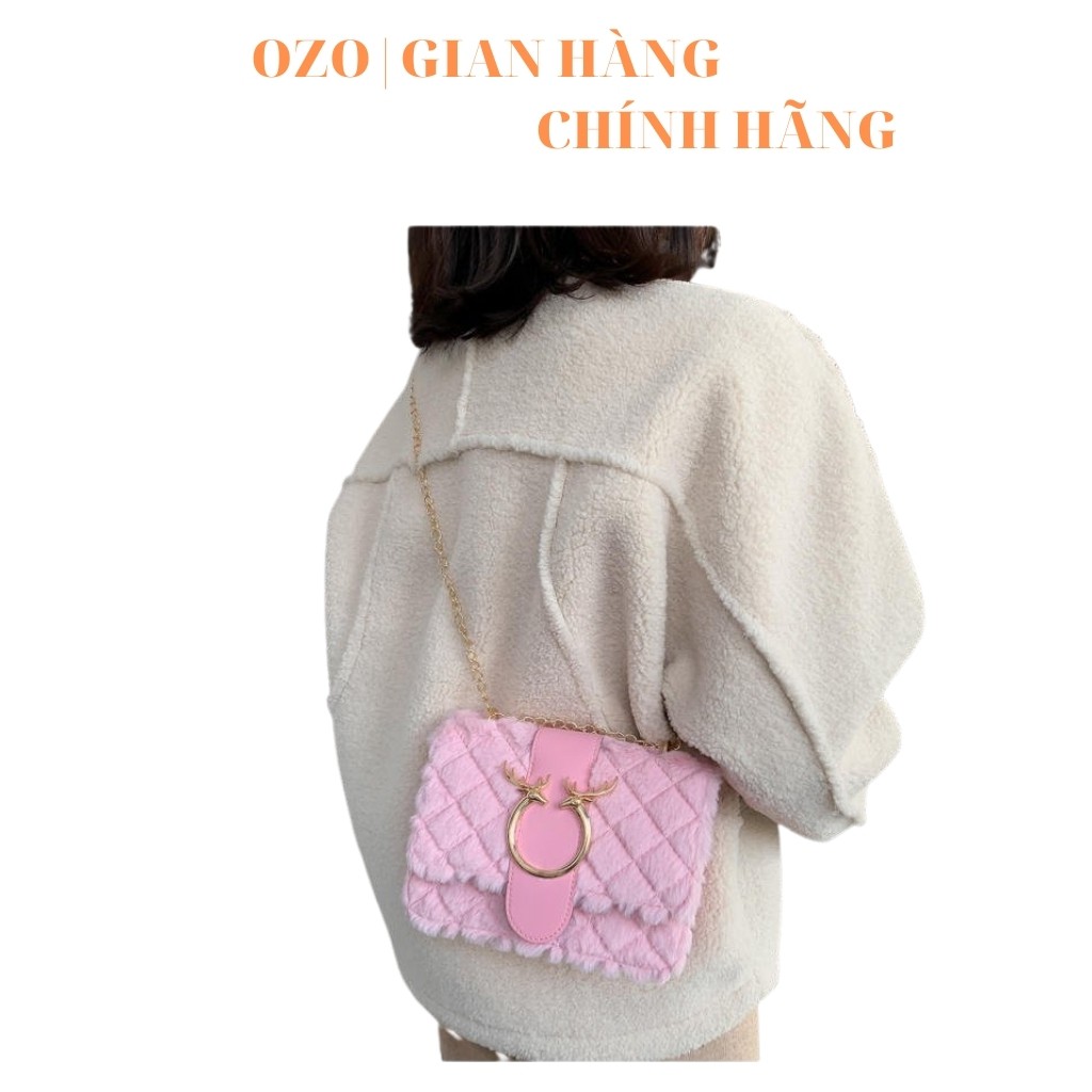 [Mã FAMAYWA2 giảm 10K đơn 50K] Túi xách nữ lông cừu, khoá mạ vàng sang trọng hot trend 2021 - More Beauty | BigBuy360 - bigbuy360.vn