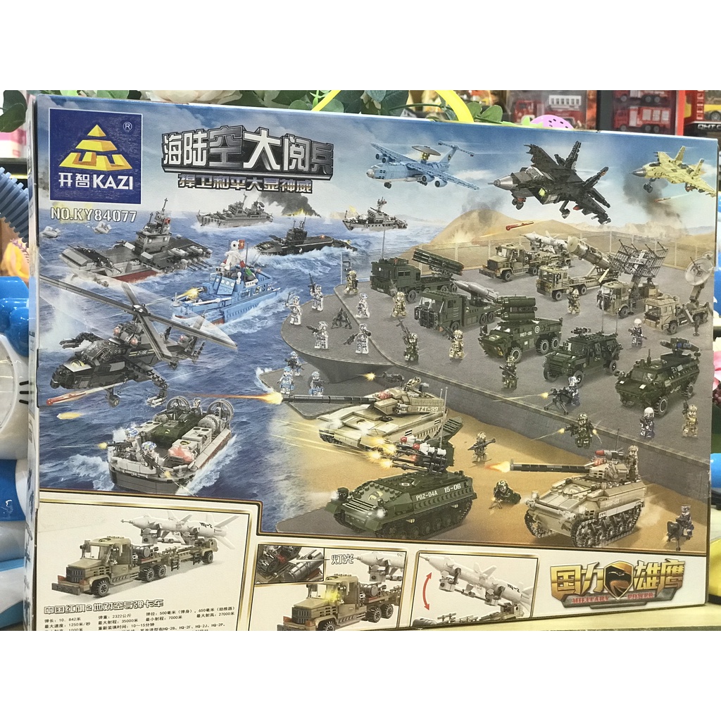 Bộ Lego xe quân sự hỏa tiễn