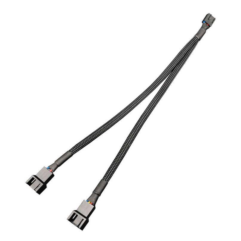 Dây Chia Jack 4 Pin PWM Bọc Lưới Dài 27cm - Dùng Cho Quạt Tản Nhiệt