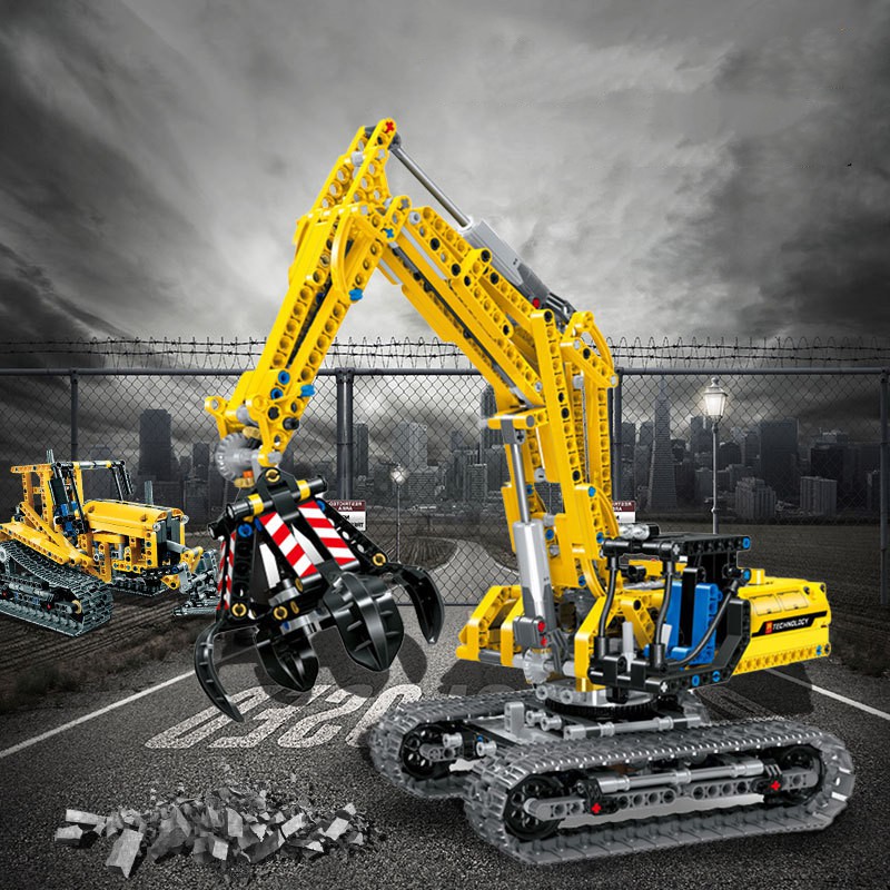 Bộ 720 khối lắp ráp mô hình xe xúc đất Lego Technic 42006 điều khiển từ xa cho bé