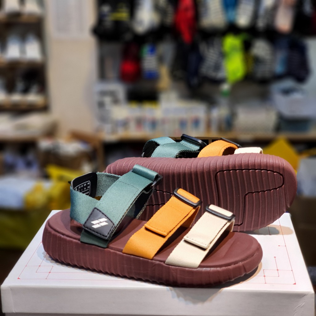Sandal Saado nữ BC04 Tropical Fesstival - Giày sandal quai dán, đế chống trơn trượt - Dép quai hậu màu hồng xinh xắn