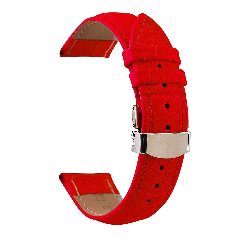 Dây Đeo Bằng Da Bò Mềm Có Khóa Hình Bướm Cho Tissot 1853 Seiko 1853 14mm 14mm 16mm 19mm 20mm 21mm 22mm