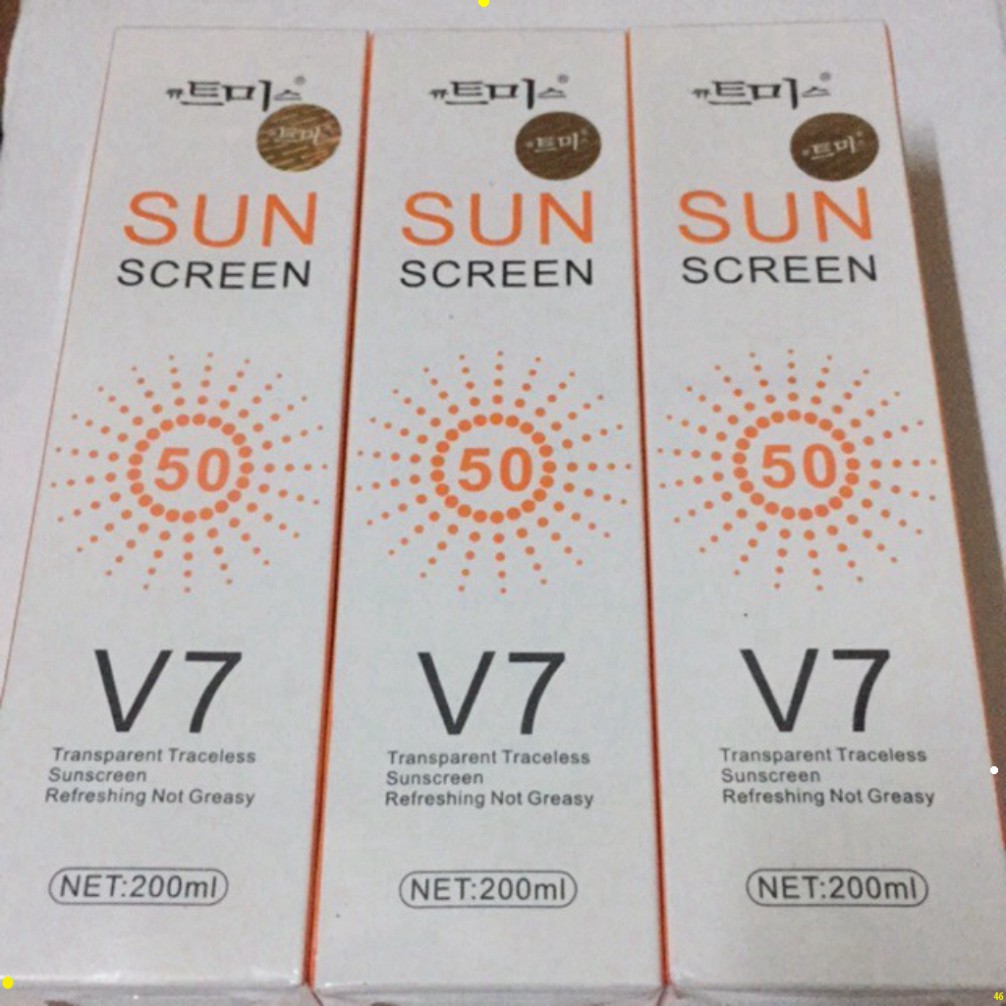 Xịt chống nắng V7 SUN screen Hàn Quốc, chai xịt che khuyết điểm, kem xịt trắng da lên tone không bết, không trôi klk