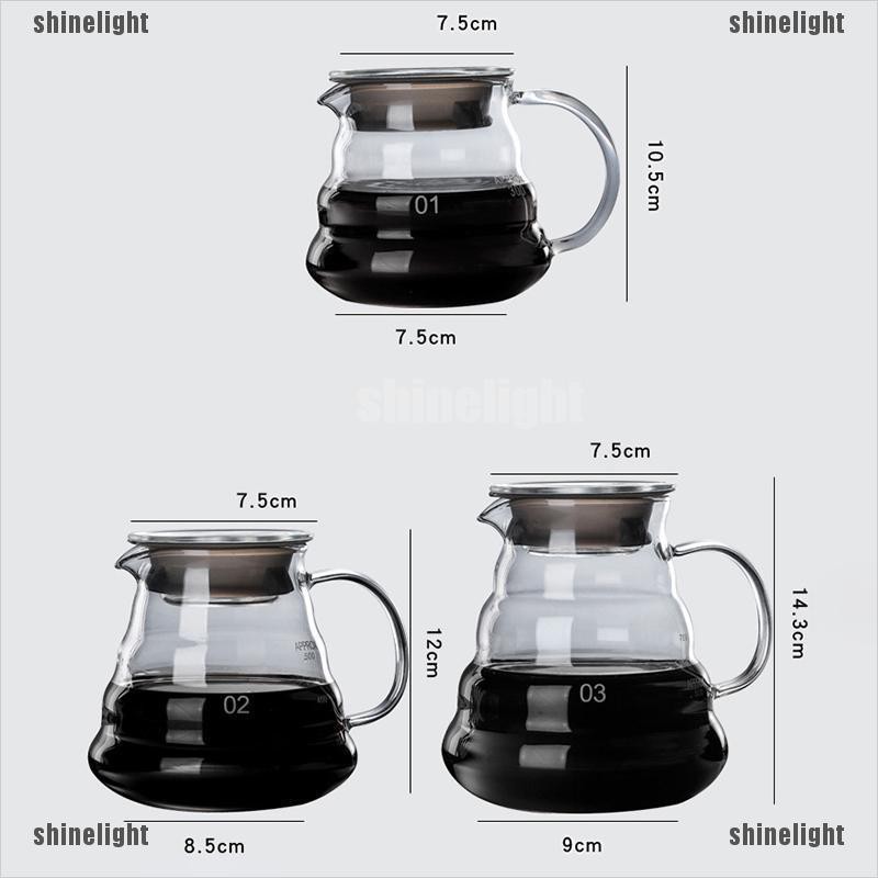 Cốc thủy tinh lọc cà phê có giá đỡ nhựa tiện lợi