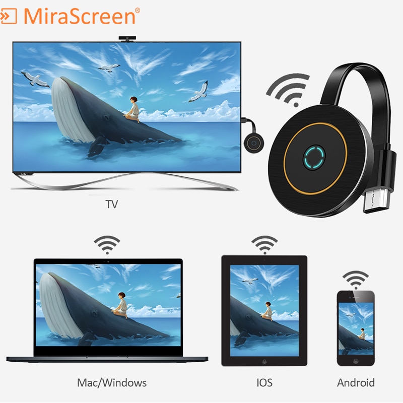 ANYCAST ANDROID Thiết Bị Kết Nối Màn Hình Mirascreen G10 2.4g 5.8g Wifi 4k