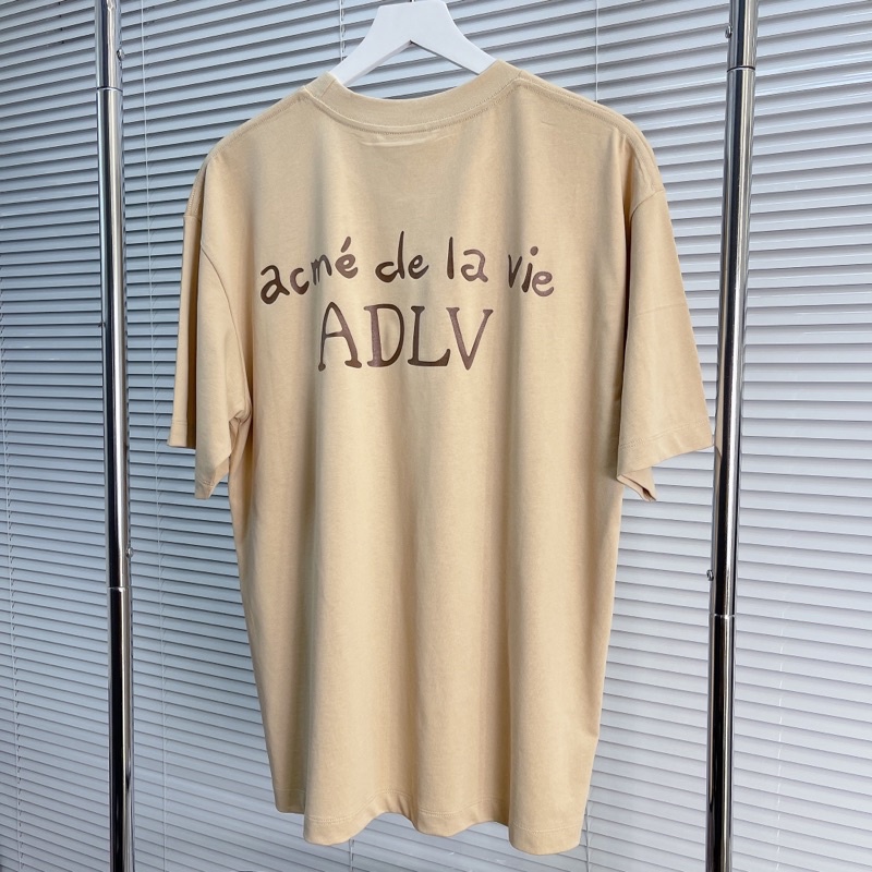 ⚡️[Hight Quality] - Áo thun - Acmé de la vie - ADLV GLOSSY BASIC LOGO SLEEVE T-SHIRT - BEIGE, Áo Tee ADLV