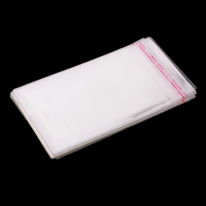 (Hàng Mới Về) Set 100 Túi Nylon Dán Miệng Trong Suốt 7x10cm Đựng Đồ Dùng
