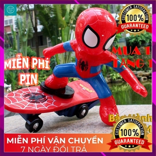 MUA 1 TẶNG 1 Người nhện trượt ván theo nhạc tự động thông minh
