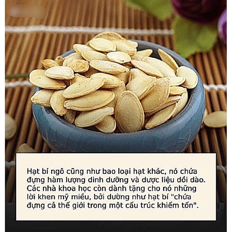 500gr Hạt Bí Nếp Rang Tay Loại 1 Thơm, Giòn, Ngậy