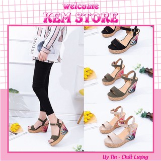 Dép xăng đan đế xuồng cao gót 9P cao cấp nhẹ êm chân