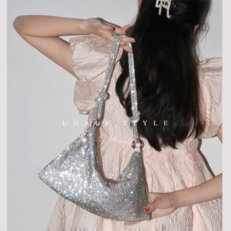 Thời trang nữ long lanh thạch Túi đeo dưới cánh tay cho nữ
