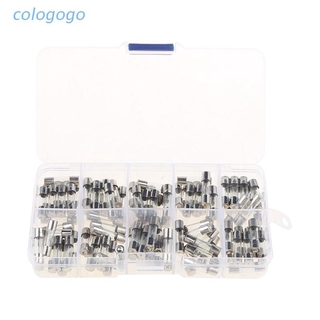 Hộp 100 cầu chì ống thủy tinh 5x20mm 10 giá trị 250v 0.2-20a cho ô tô / xe tải