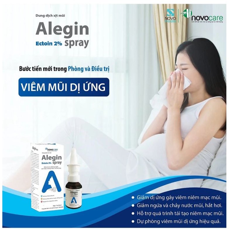 Xịt Viêm Mũi Dị Ứng ALEGIN – An Toàn Cho Trẻ Nhỏ &amp; Phụ Nữ Có Thai
