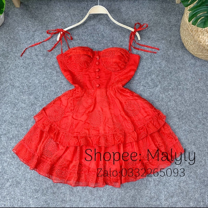 ĐẦM REN HAI DÂY ( ẢNH SHOP CHỤP )
