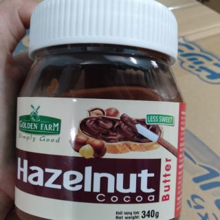 Bơ hạt phỉ (Hazelnut) ca cao Golden farm 340gr