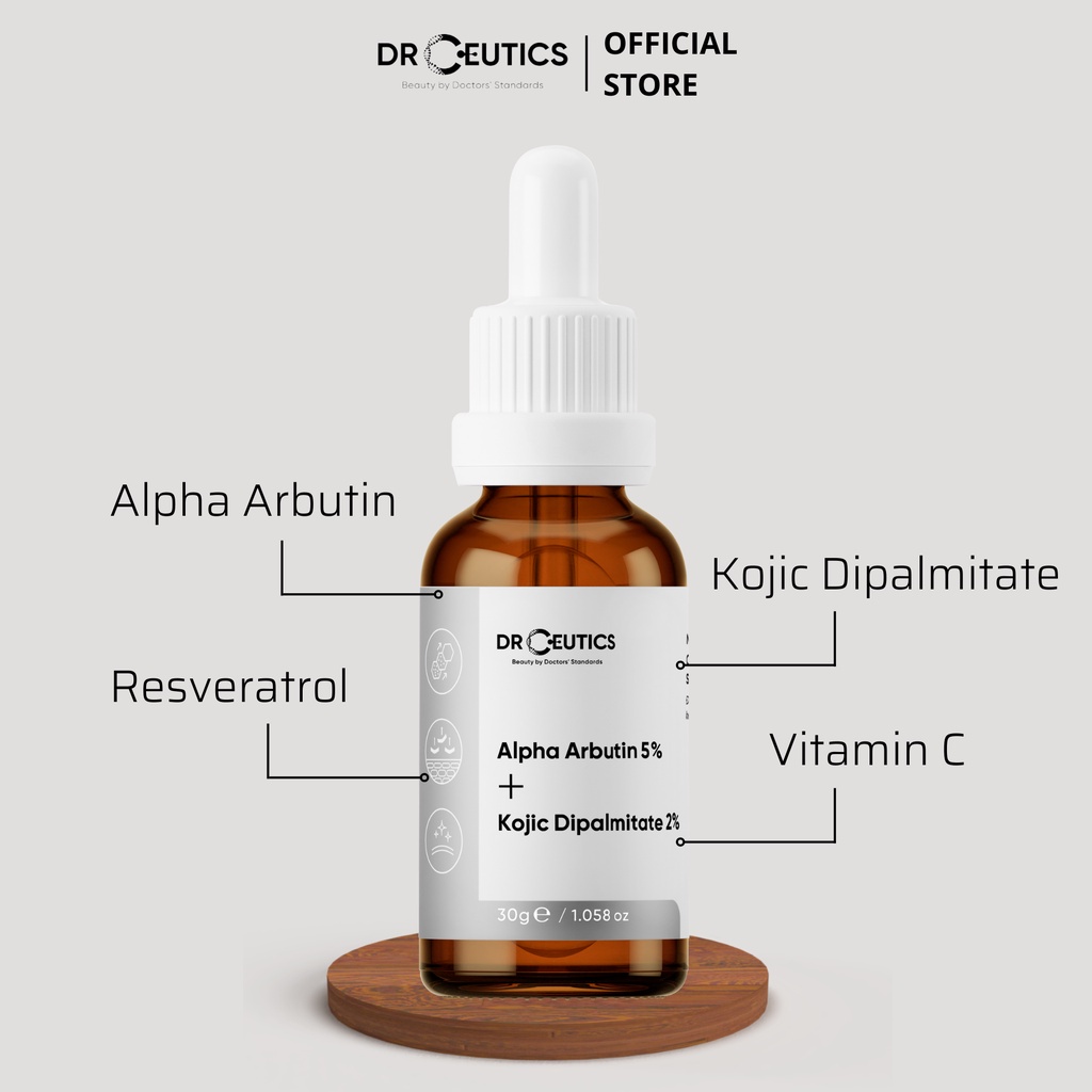 Drceutics Alpha Arbutin 5% và Kojic Dipalmitate 2% Tinh Chất Làm Sáng Da Mờ Nám