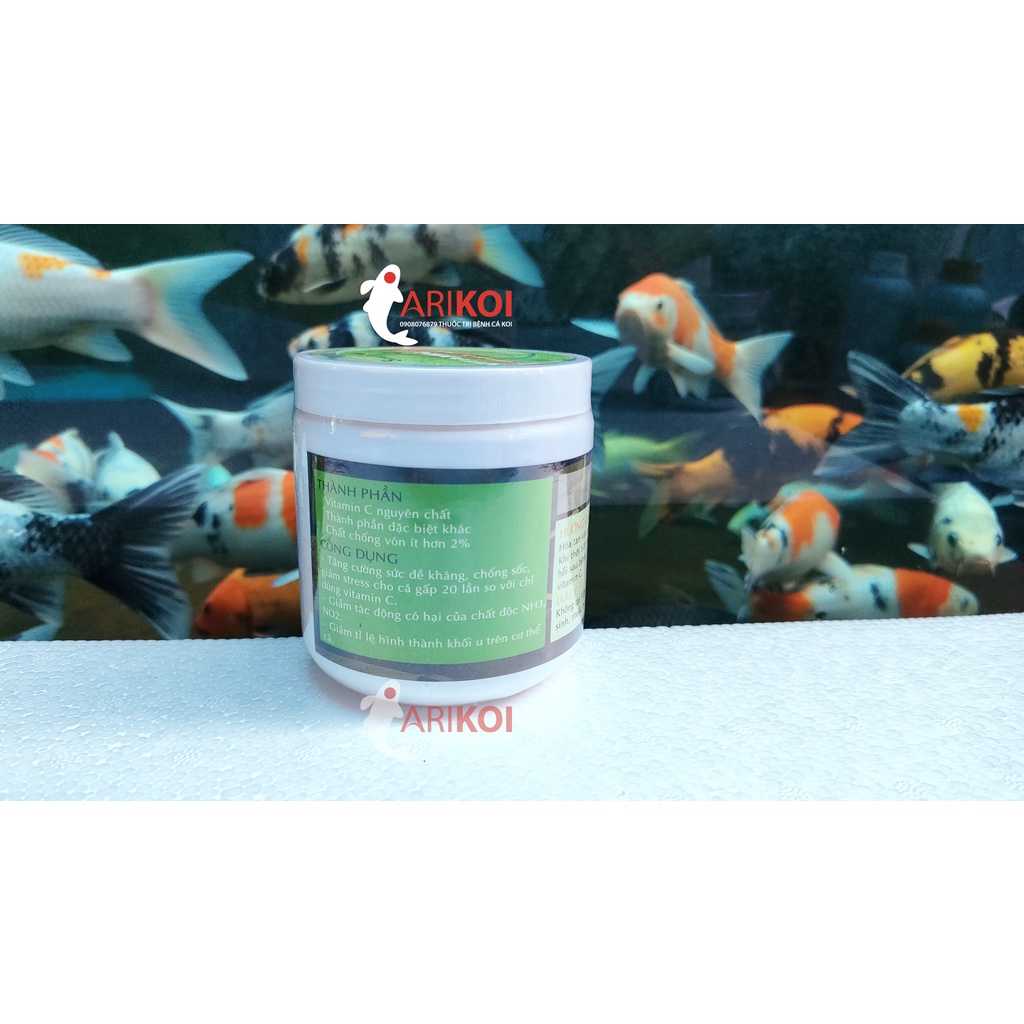 Combo Khoáng&Vitamin Super Protect & Vitamin C++ Super Protect cho cá koi, cá cảnh 2 hũ 300gr